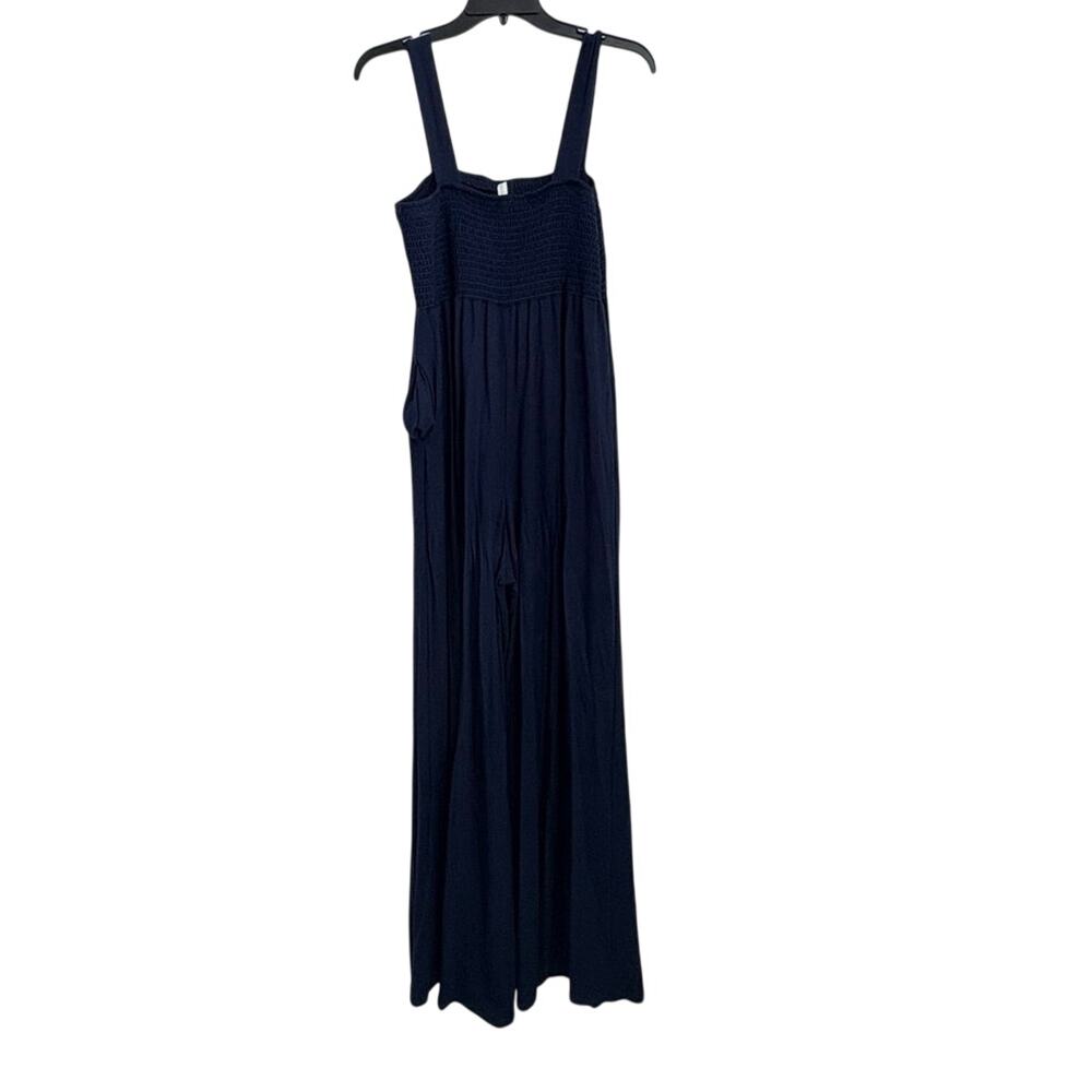 Pinkblush Maternity Rayon/Modal Navy Jumpsuit Size Medium